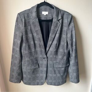 LOFT - Monochrome Checkered Blazer - Size 10